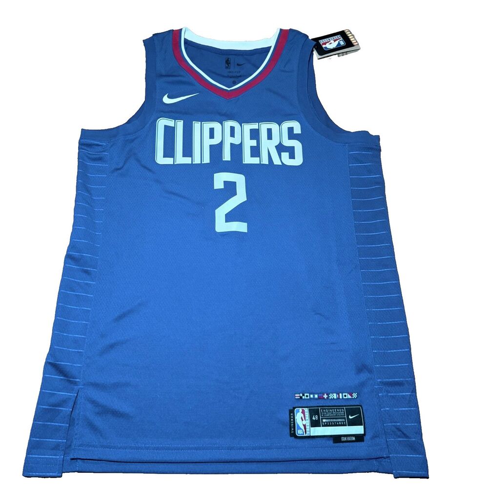 Nike NBA Clippers Kawhi Leonard Icon Edition Jersey Men L 48 Blue DN2008-400 NWT